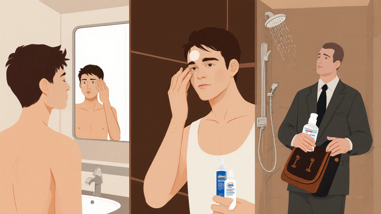 Three people using Benzac in different daily routines, highlighting ease of use.